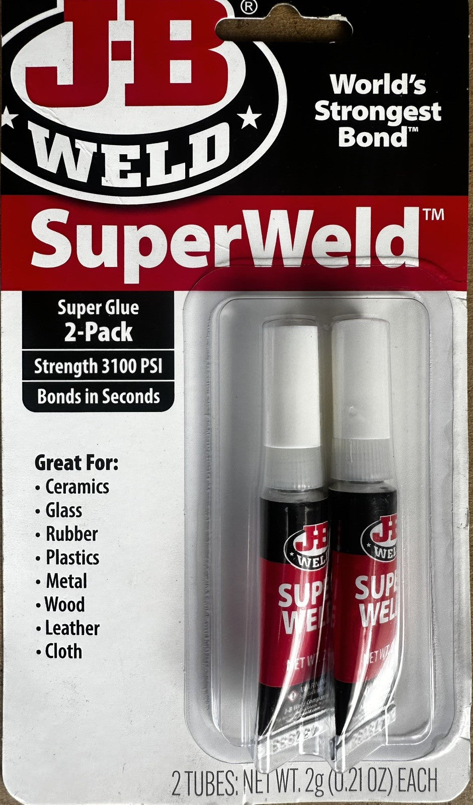 JB Weld SuperWeld Super Glue Twin Pack 33102