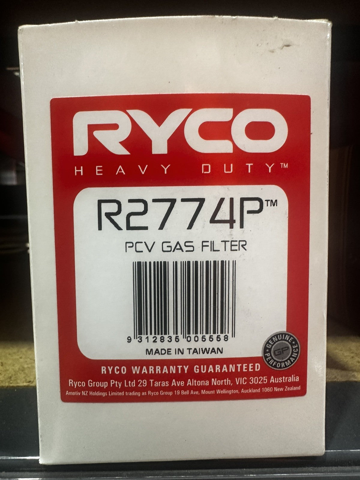 RYCO R2774P PCV Gas Filter Isuzu F Series / FVD / FSR Trucks