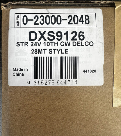 Genuine Starter Motor 24V 10 Tooth Clockwise Delco 28MT Style DXS9126