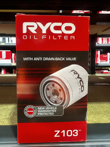RYCO Z103 Heavy Duty Spin-On Oil Filter Massey Ferguson / Perkins