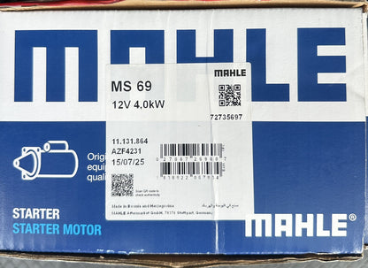 Mahle Starter Motor 12V 9 Tooth 4kW Clockwise AMMANN / BOMAG / DEUTZ-FAHR MS69