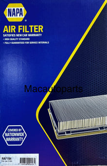 NAPA Air Filter NAF194 Equivalent To Ryco A1496 / Proselect PSA194
