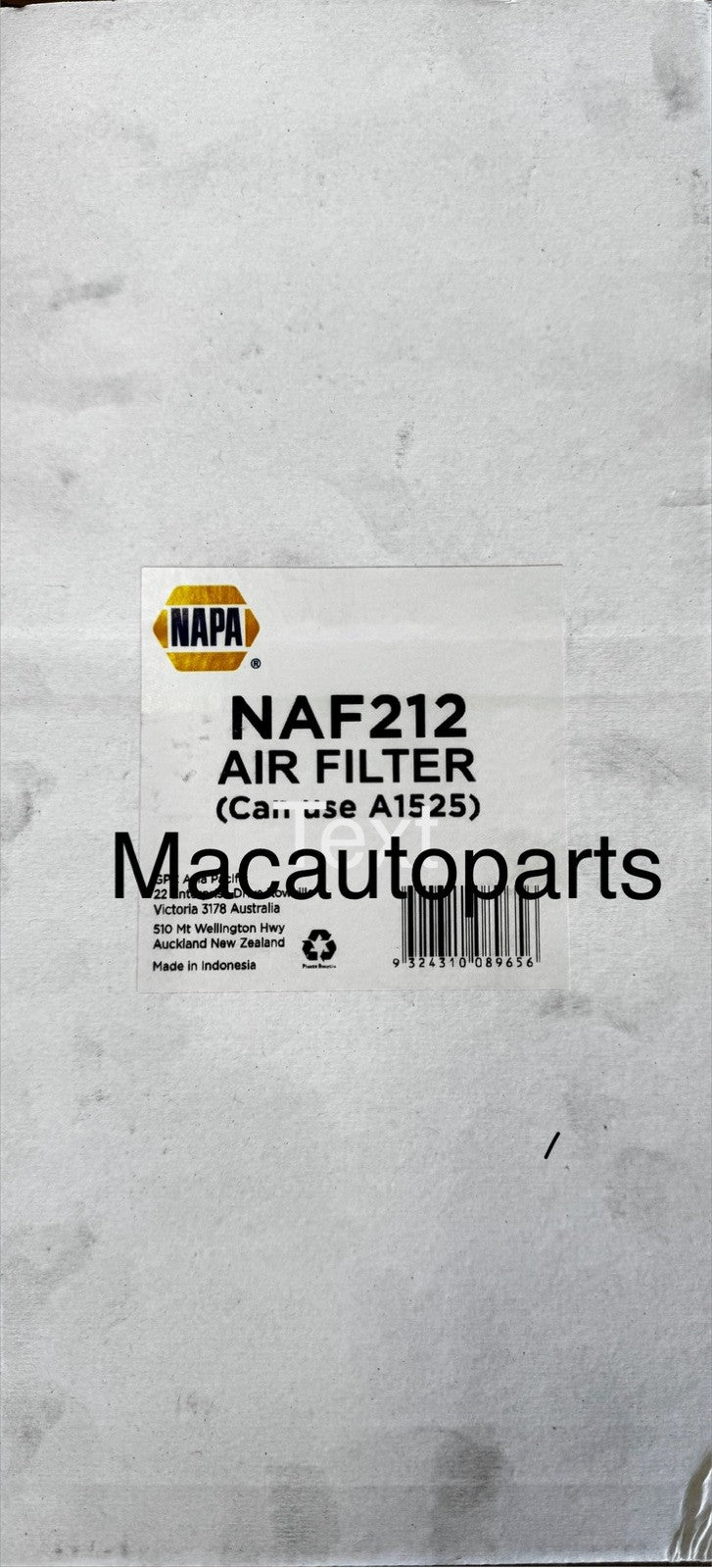 NAPA Air Filter NAF212 Equivalent To Ryco A1525 / Proselect PSA212