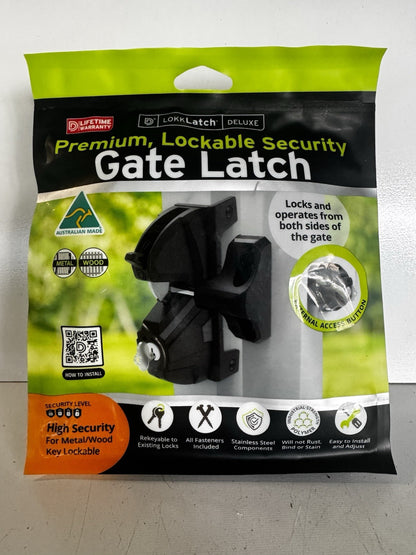 D&D Technologies Lokklatch Deluxe S3 Self-Locking Gate Latch