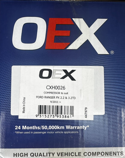 OEX AC Compressor 12V Direct Mount Halla HS13 Style CXH0026