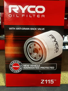 RYCO Z115 Spin-On Oil Filter Subaru Forester / Impreza / Outback