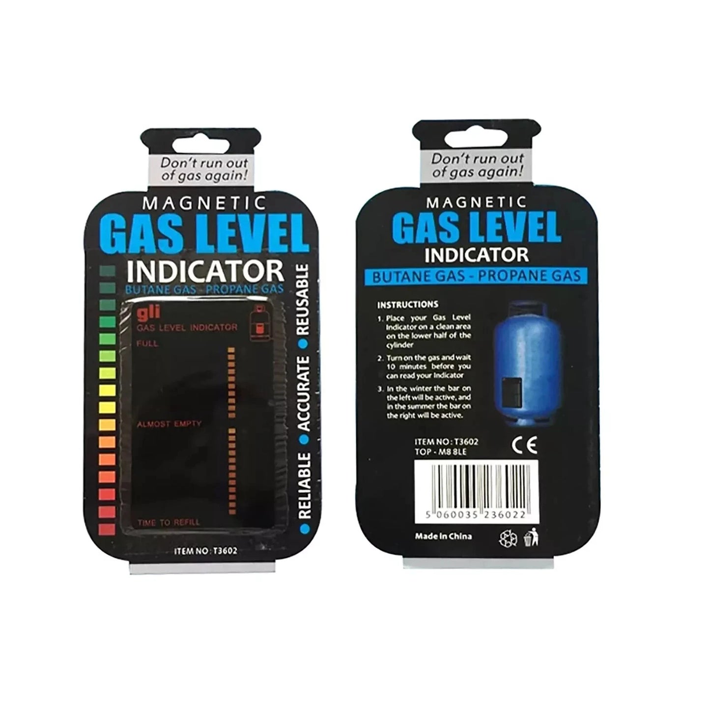 Magnetic Gas Tank Level Indicator Bottle Level Gauge Camping