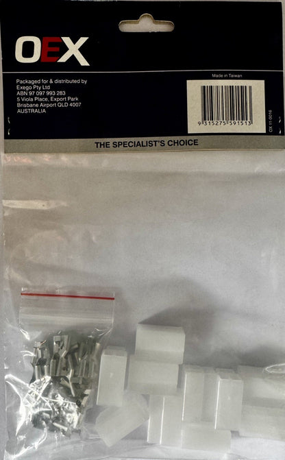 OEX QC Female Connector White 3 Pole Pack of 10 ACX2734