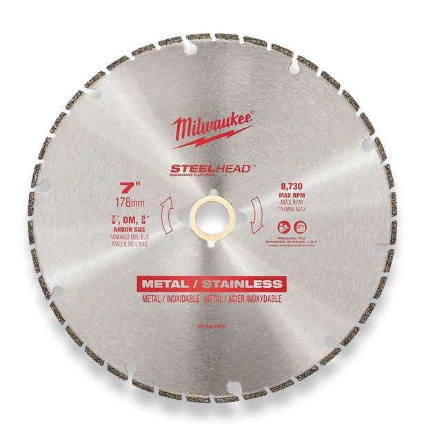 MILWAUKEE 178mm (7") STEELHEAD Diamond Cut-Off Blade 49937820