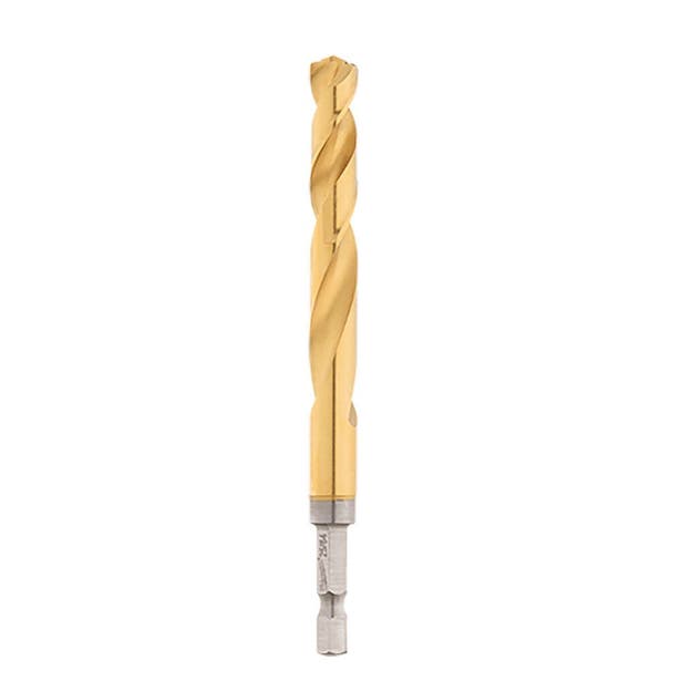MILWAUKEE 9.5 x 118mm 1/4-Hex Quick-Change HSS-TiN Jobber Drill Bit - RED-HELIX 48894822