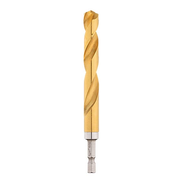 MILWAUKEE 12.0 x 127mm 1/4-Hex Quick-Change HSS-TiN Jobber Drill Bit - RED-HELIX 48894827