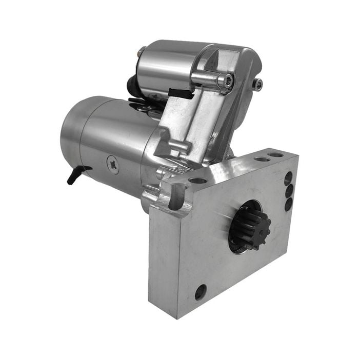 Mini Starter Motor Chrome Chev Small Block & Big Block 3hp, BBC, SBC