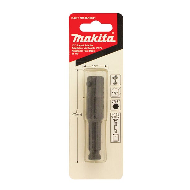 MAKITA 7/16 Hex to 1/2inch Drive Socket Adaptor B59841