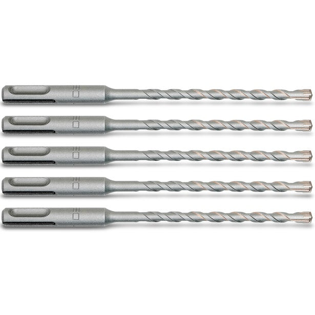 DETROIT 10.0 x 210mm 4-Cutter SDS-Plus TCT Hammer Drill Bit - 5 Piece SDSP10210P5