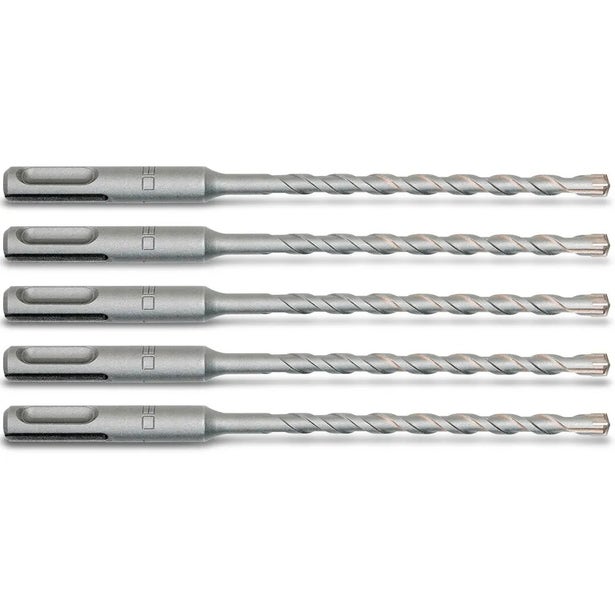 DETROIT 12.0 x 210mm 4-Cutter SDS-Plus TCT Hammer Drill Bit - 5 Piece SDSP12210P5