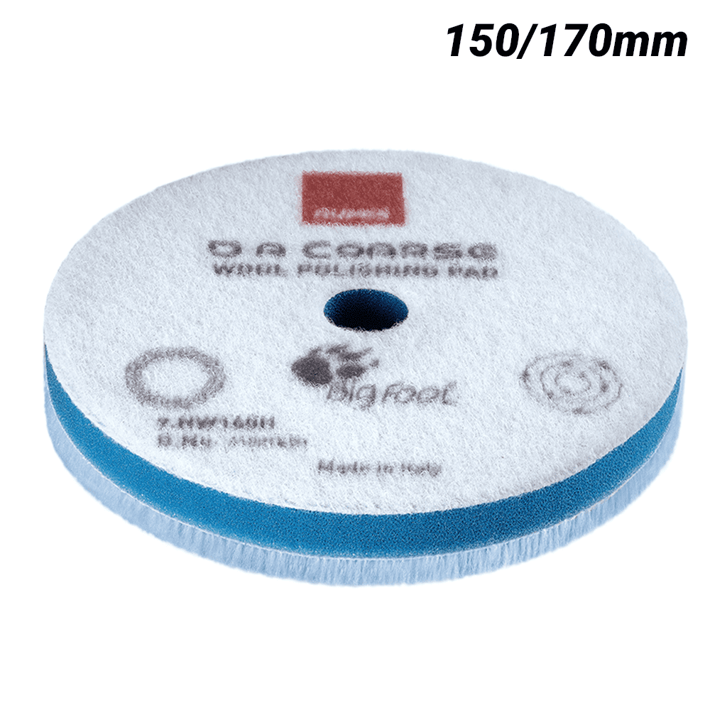 Rupes 9.NW160H BigFoot 160mm Coarse Wool Polishing Pad (Blue)