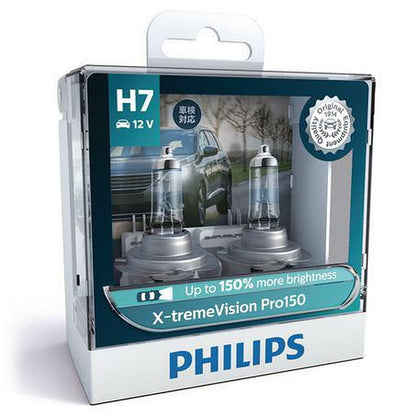 Philips H7 Headlight Bulb XTremevision Pro150 12972 12V 55W Px26D S2 2 Pce 12972XVPROS2