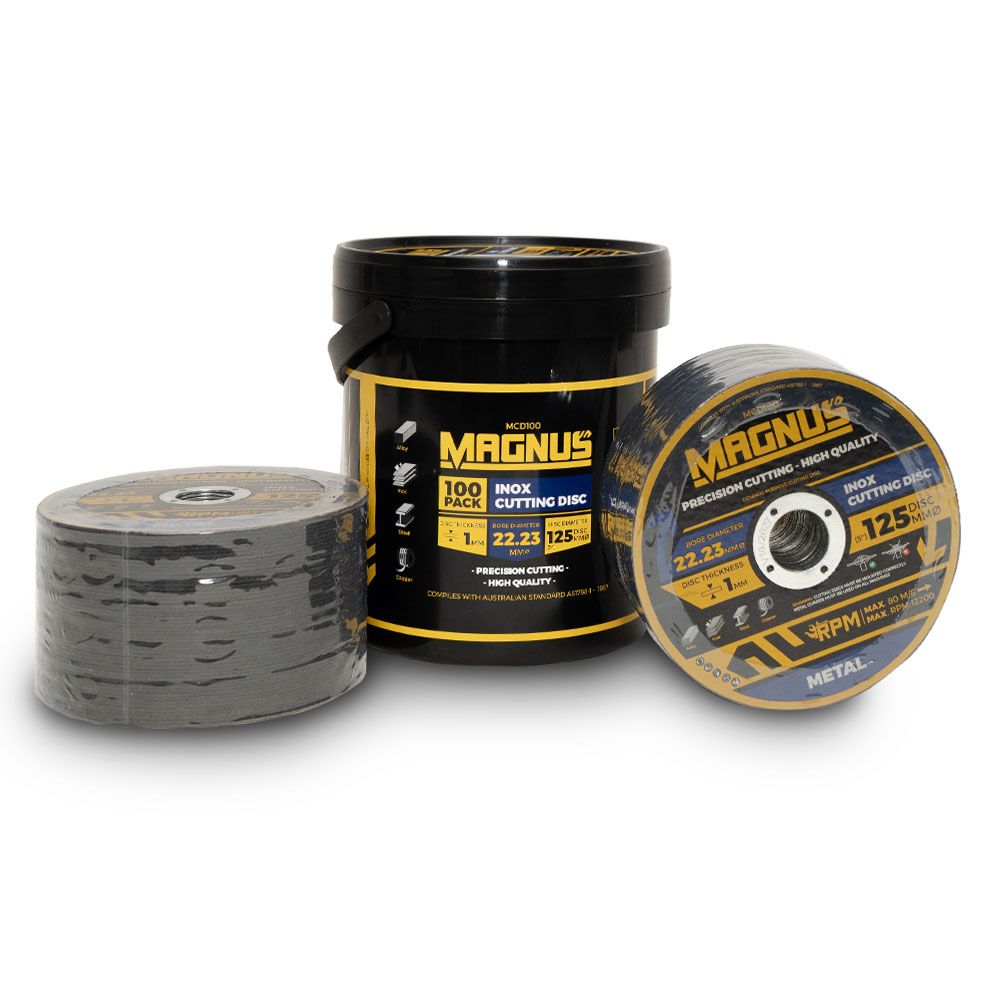 MAGNUS MCD100 100-Pack 125mm (1mm) Inox Cutting Disc Tub