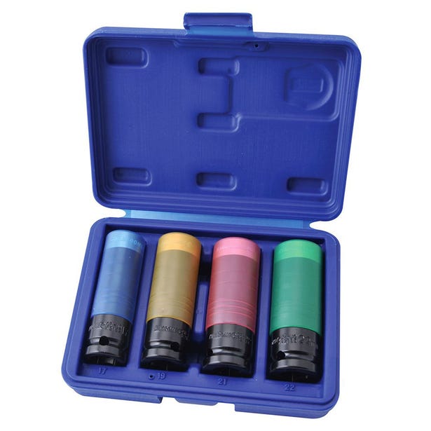 KINCROME 1/2Inch Drive Metric Wheel Nut Impact Socket Set - 4 Piece K2180