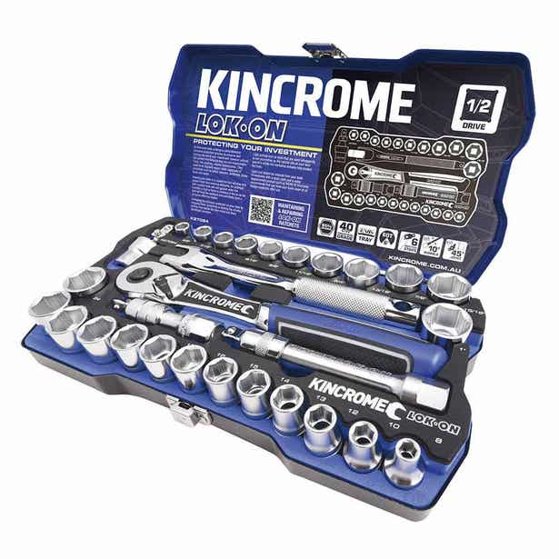 KINCROME LOK-ON™ 1/2inch Drive Metric/Imperial Socket Set - 29 Piece K27024