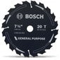 BOSCH 184mm 20T TCT Circular Saw Blade for Wood Cutting - GENERAL PURPOSE 2608644563