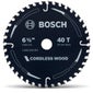 BOSCH 165mm 40T TCT Circular Saw Blade for Wood Cutting - CORDLESS WOOD 2608840004