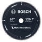BOSCH 254mm 120T TCT Circular Saw Blade for Multi-Purpose Cutting - MULTIMATERIAL 2608644605