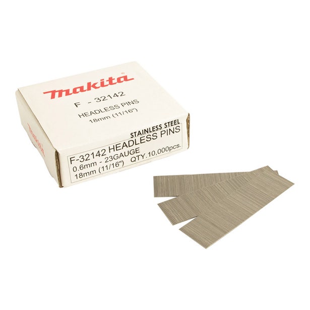 MAKITA 18 x 0.6mm 23GA SS Nail Pin 10000Box PT354D F32142