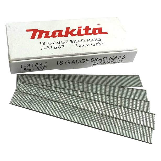 MAKITA 15 x 1.2mm EG 18GA C1 Nail Brad 5000Box F31867
