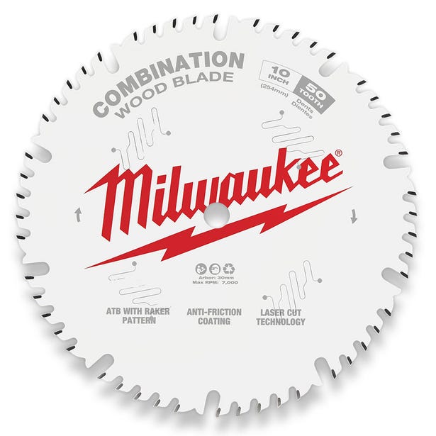 MILWAUKEE 254mm (10") Combination 50T Circular Saw Blade 48408026