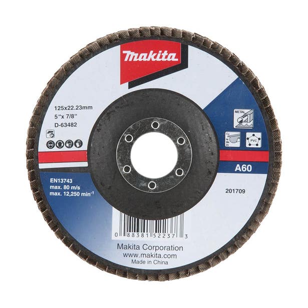 MAKITA 125mm Economy Flap Disc 60# Aluminium Oxide D-63482