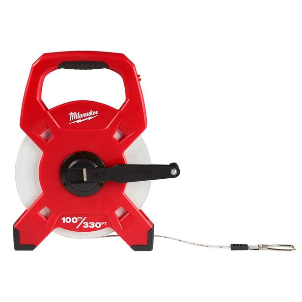 MILWAUKEE 100m/330ft Fibreglass Open Reel Long Tape 48225310