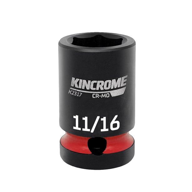 KINCROME 11/16 x 1/2inch Drive Impact Socket K2317