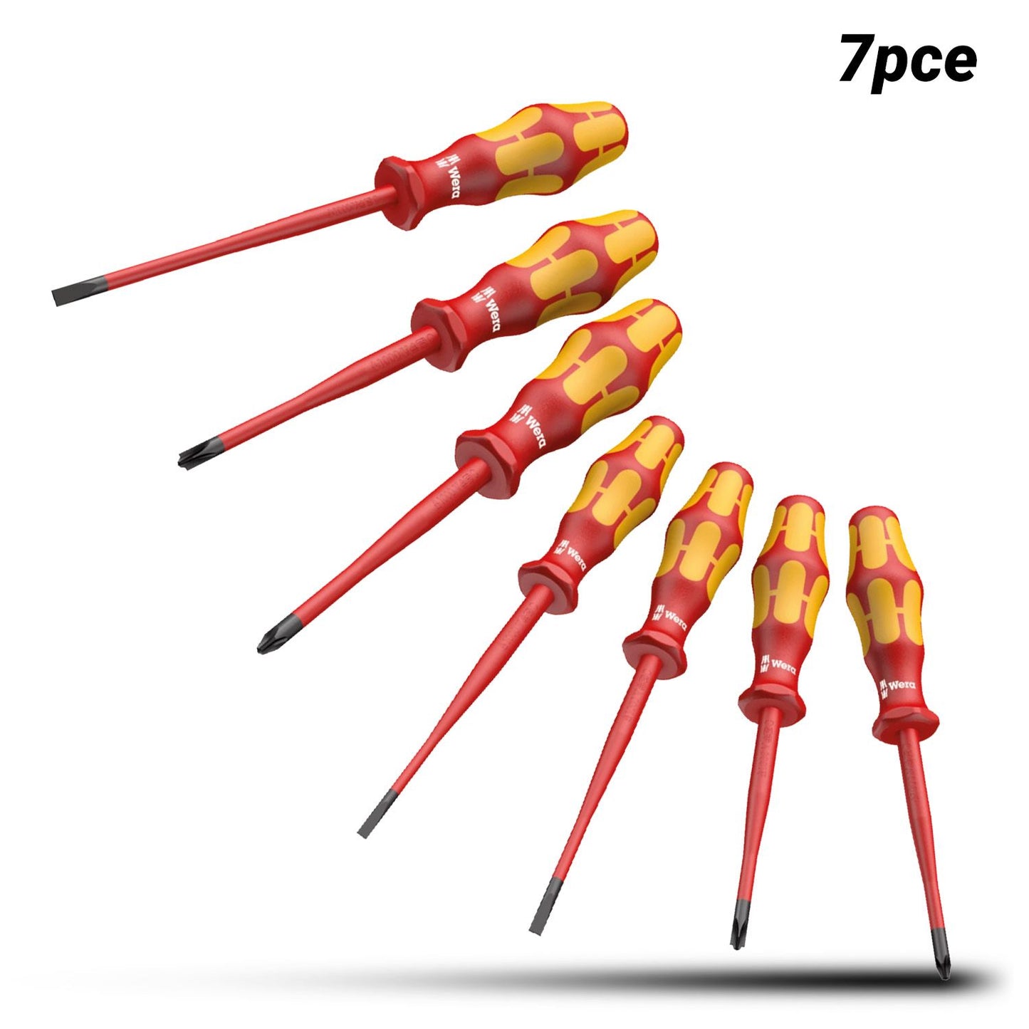 Wera WER135961 7pce 160 Kraftform Plus Series 100 Screwdriver Set with Reduced Blade Diameter