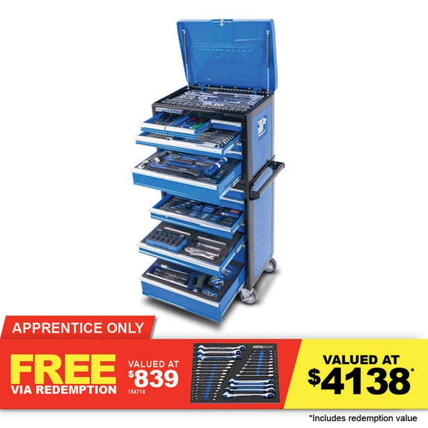 KINCROME EVOLUTION TFL Tool Workshop 306 Piece 14 Drawer Deep w. Trolley P1710