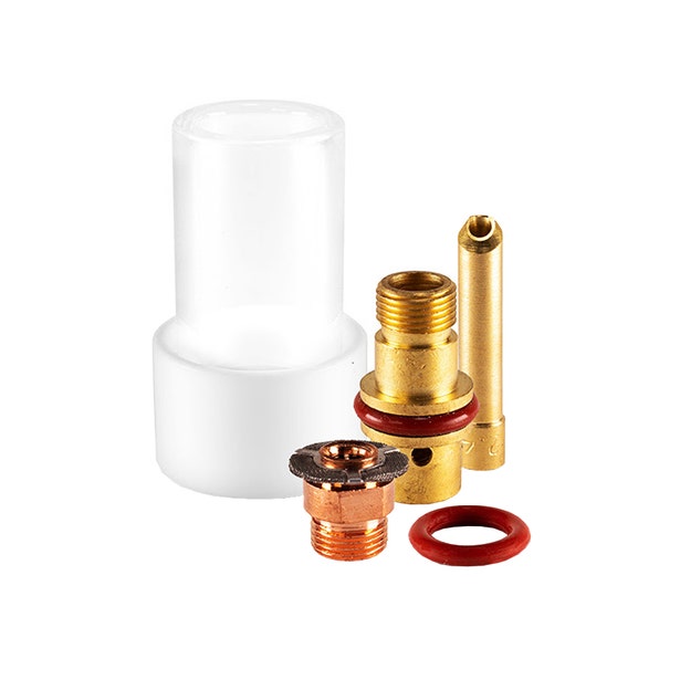 UNIMIG 3.2mm Gas Lens Long TIG Torch Pyrex Kit PGLFBK92032L
