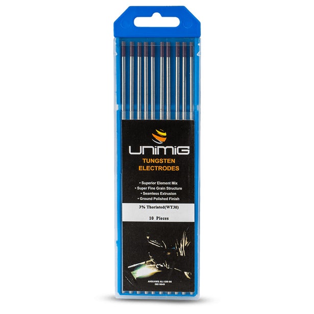 UNIMIG 1.6mm Purple T3 Tungsten Electrodes - 10 Pack PTR0005-16