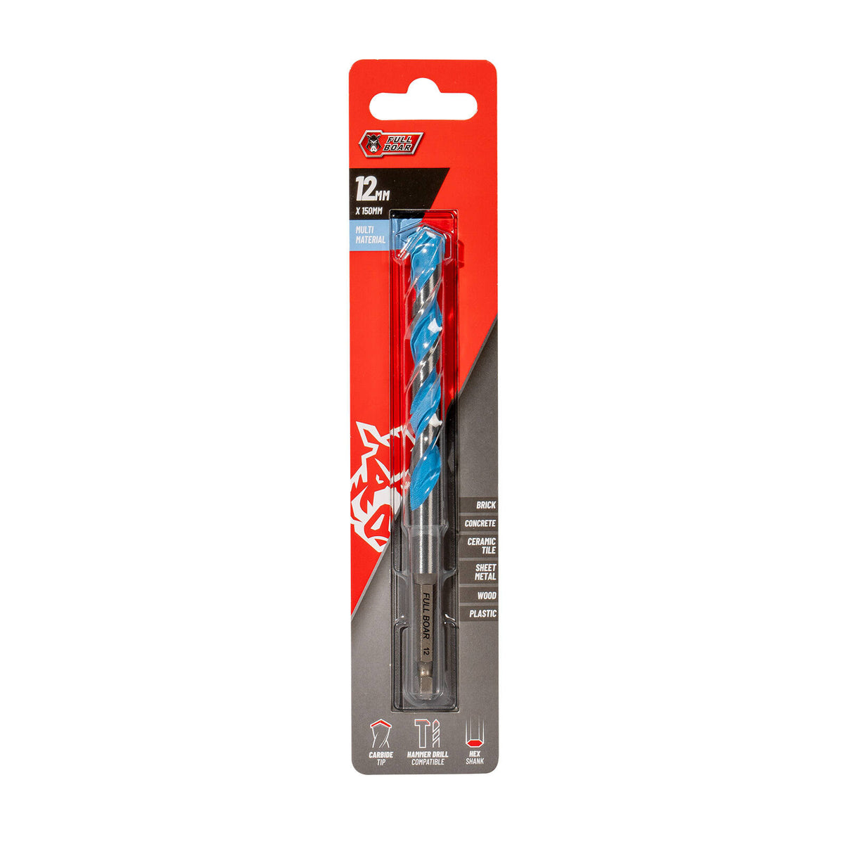 Full Boar 12 x 150mm Multi-Material Drill Bit FMMD-12150H