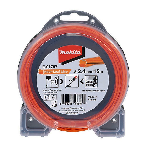 MAKITA 2.4mm x 15m Clover Silent Nylon Line E01797