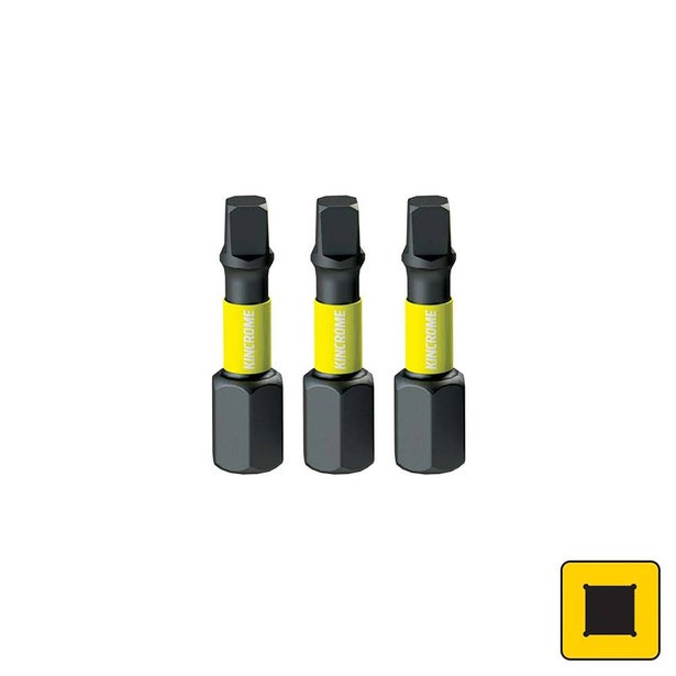 KINCROME 3 Piece 25mm Square #3 Impact Bit K21292