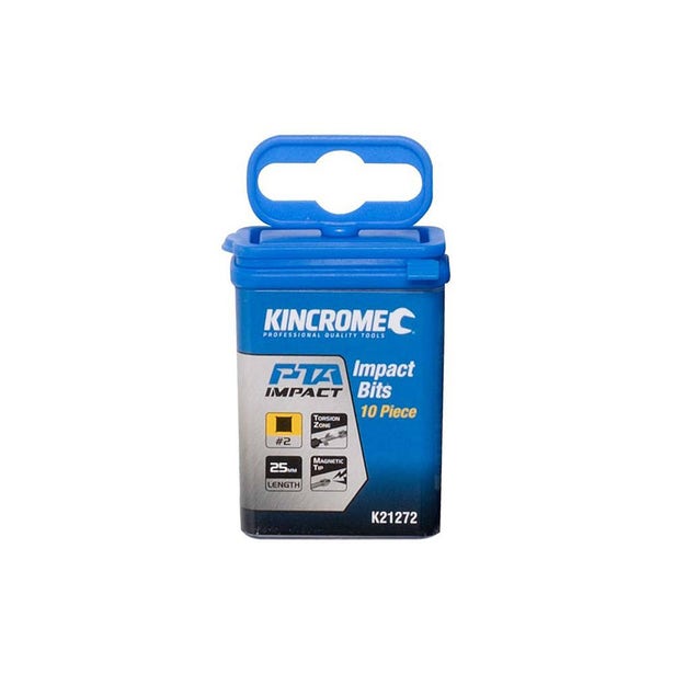 KINCROME 10 Piece 25mm Square #2 Impact Bit K21272