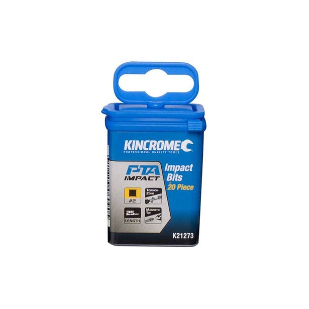 KINCROME 20 Piece 25mm Square #2 Impact Bit K21273