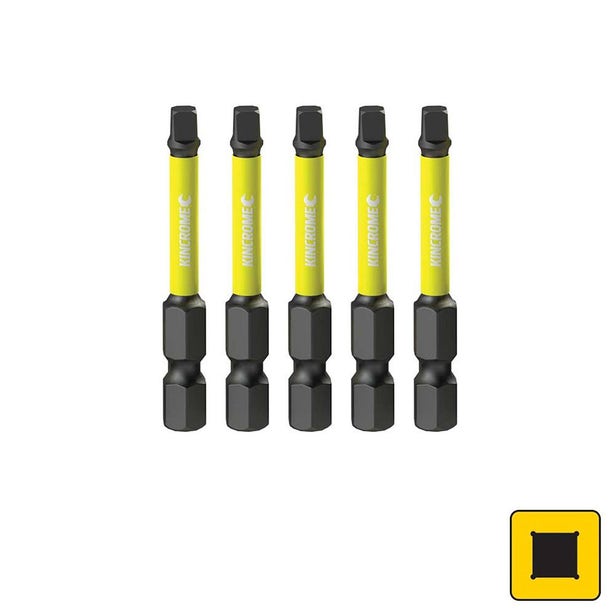 KINCROME 5 Piece 50mm Square #3 Impact Bit K21295
