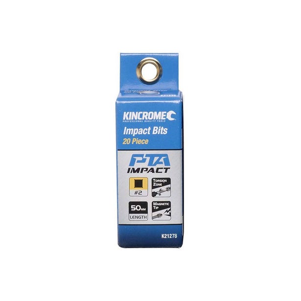 KINCROME 20 Piece 50mm Square #2 Impact Bit K21278