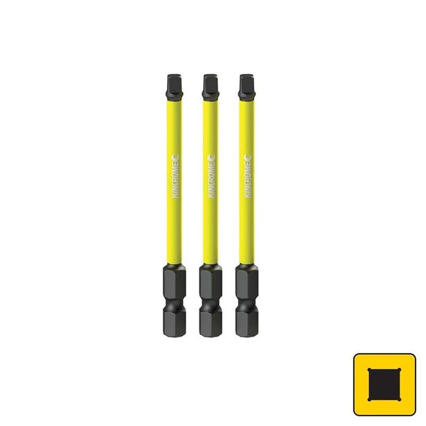 KINCROME 3 Piece 75mm Square #1 Impact Bit K21267