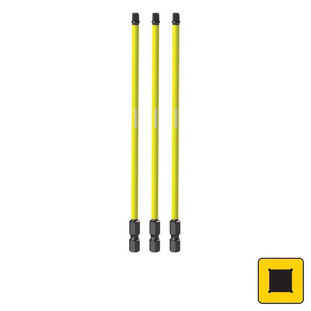 KINCROME 3 Piece 150mm Square #2 Impact Bit K21290