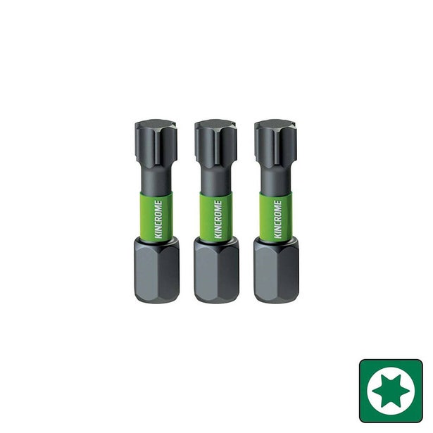 KINCROME 3 Piece 25mm TORX T15 Impact Bit K21377