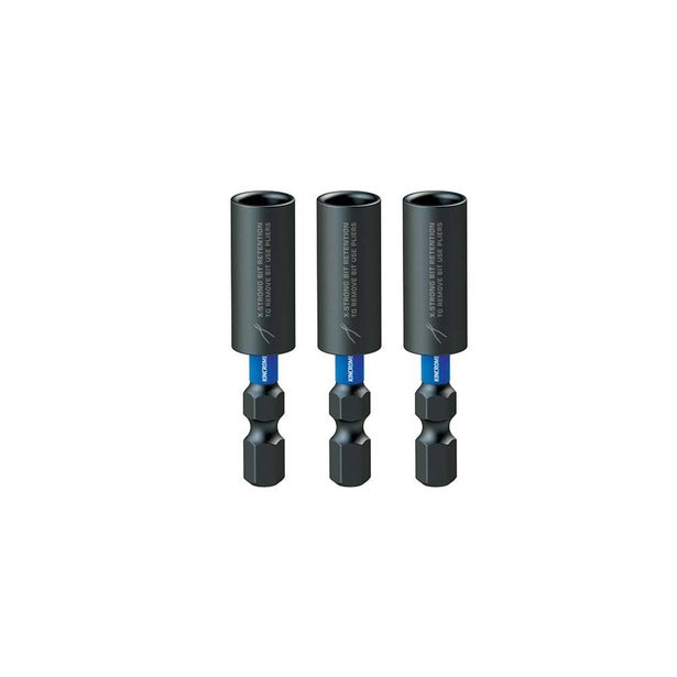 KINCROME 3 Piece 50mm Magnetic C-Clip Bit Coupler Extreme K21493