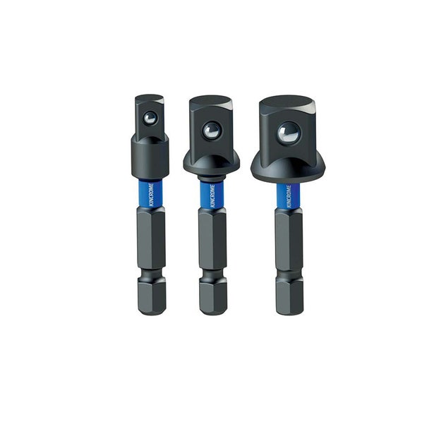 KINCROME 50mm 1/4 - 1/2 Drive Hex-Socket Adaptor Bit Set - 3 Piece K21512