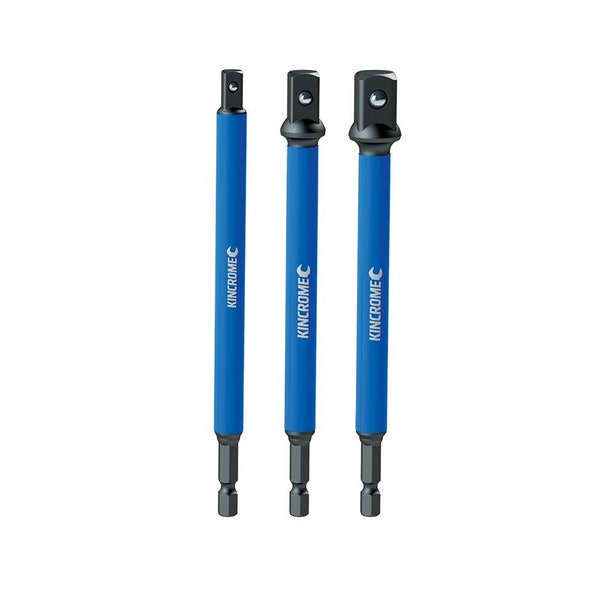 KINCROME 150mm 1/4 - 1/2 Drive Hex-Socket Adaptor Bit Set - 3 Piece K21514